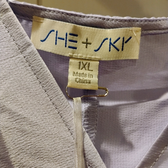 She + Sky Lavender 1xl Blouse - Picture 3 of 3